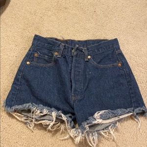 Vintage Levi USA 501 cut off denim shorts 30
